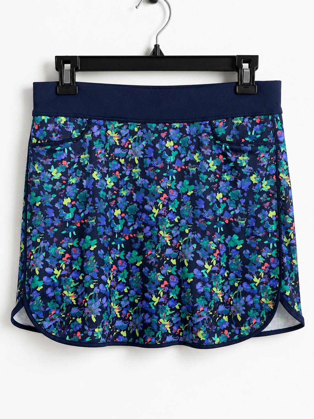 PGA Tour Floral Golf Skort Women’s Size Medium Navy Blue Green